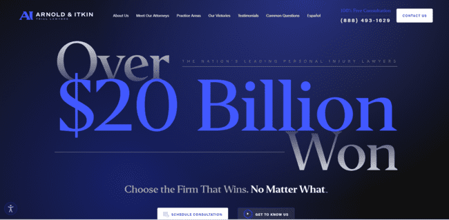 Law Firm Website Triumph: Arnold & Itkin's Bold Claim of $20 Billion in Wins Highlighting Exceptional Case Results