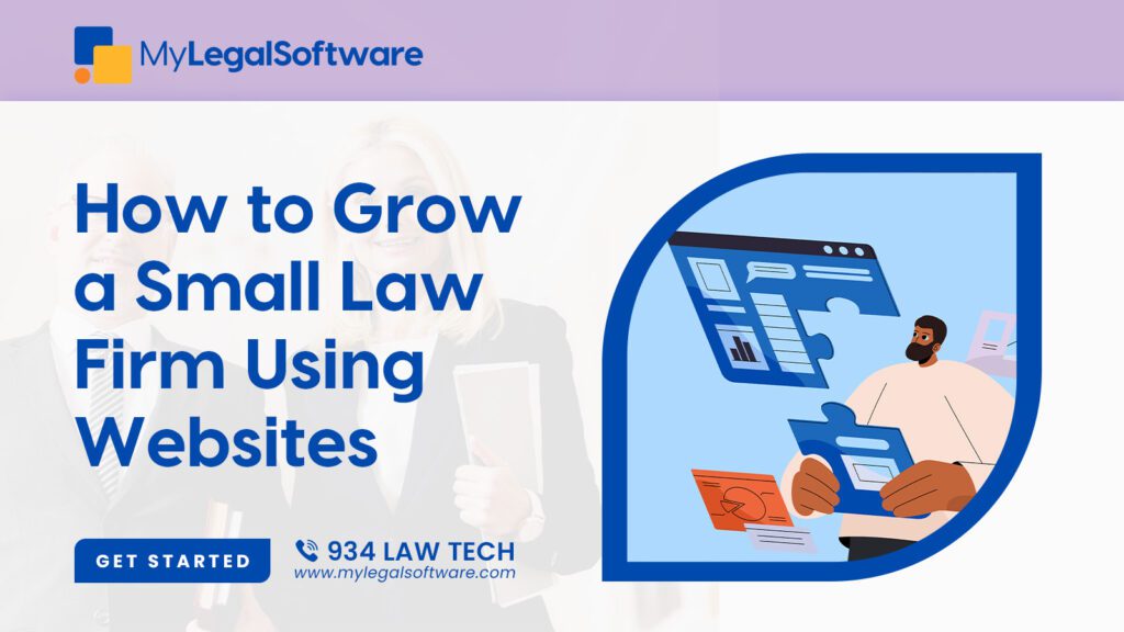 Illustration of a man working on a computer depicting the growth of a small law firm website