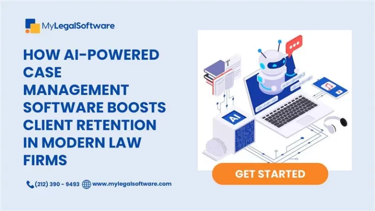 AI legal software interface improving client retention for law firms.