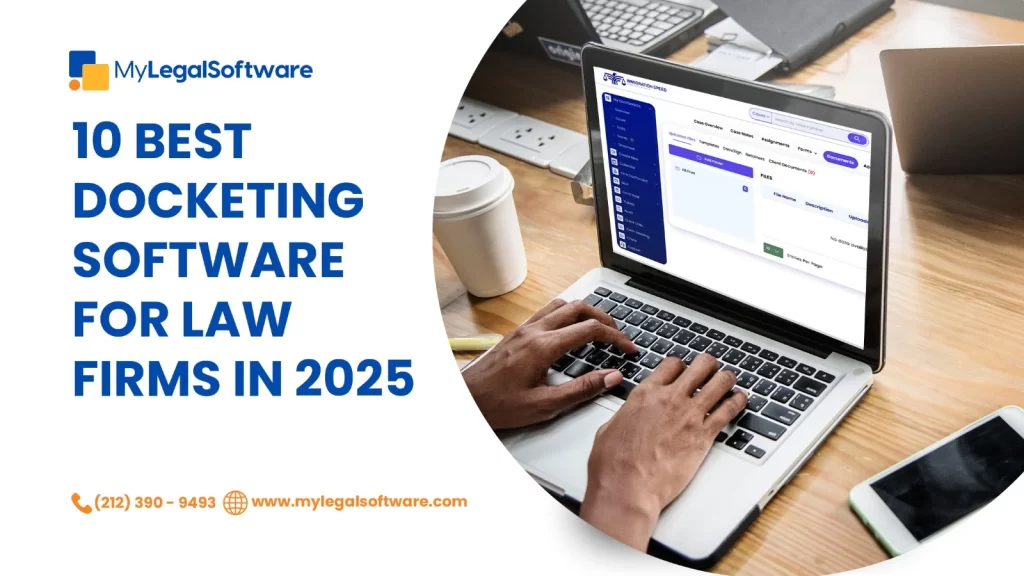 Lawyer using docketing software to manage court deadlines at a small law firm.