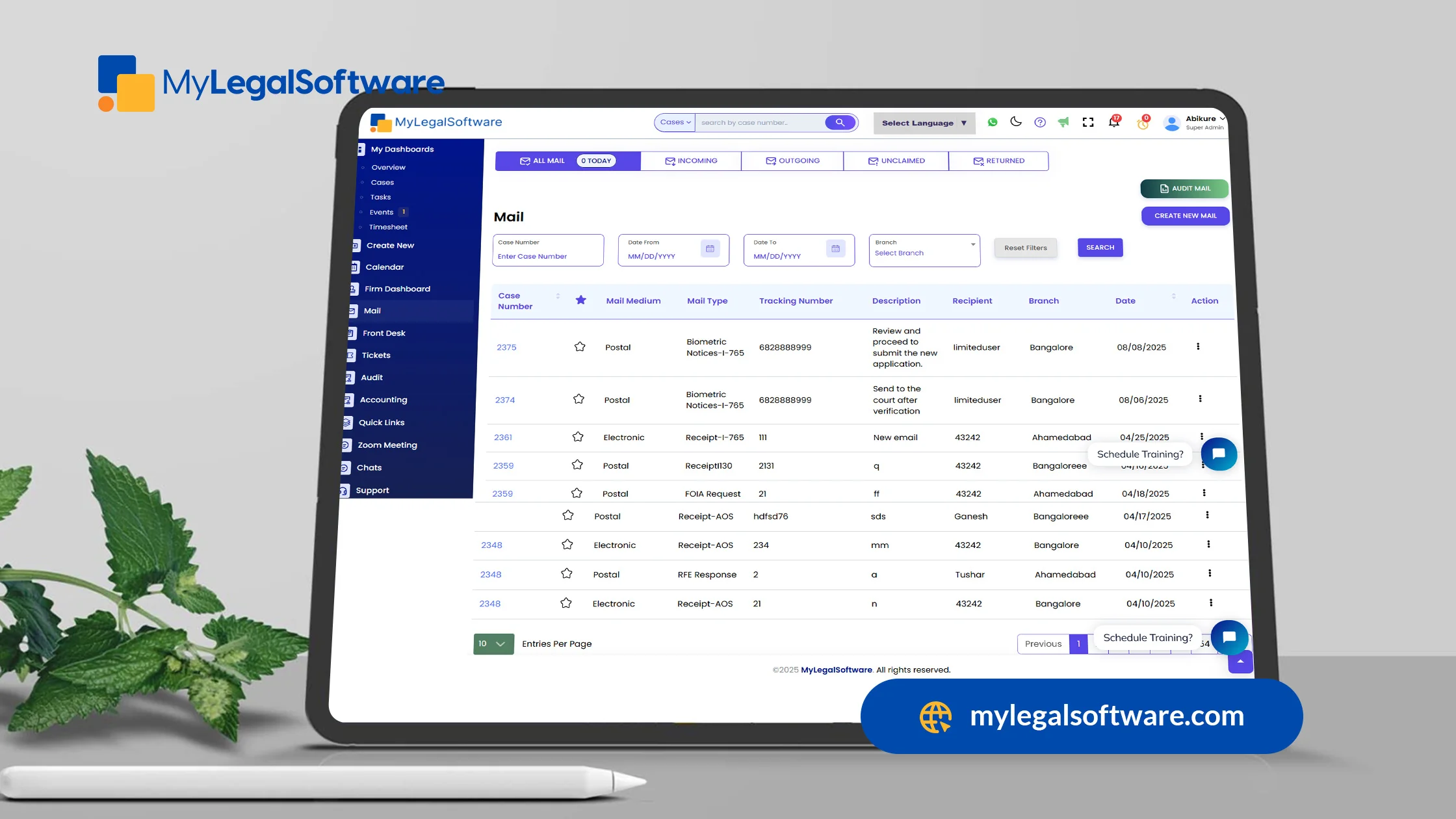 MyLegalSoftware simplifies email management for lawyers.