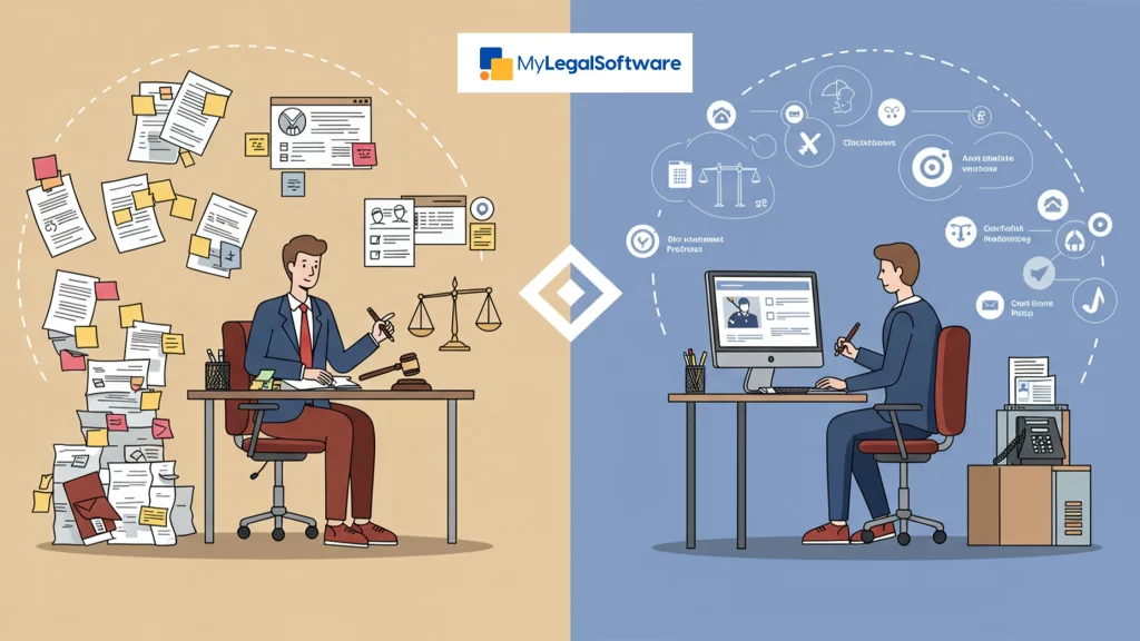 Smart automation turns a cluttered desk into a streamlined, efficient law practice.